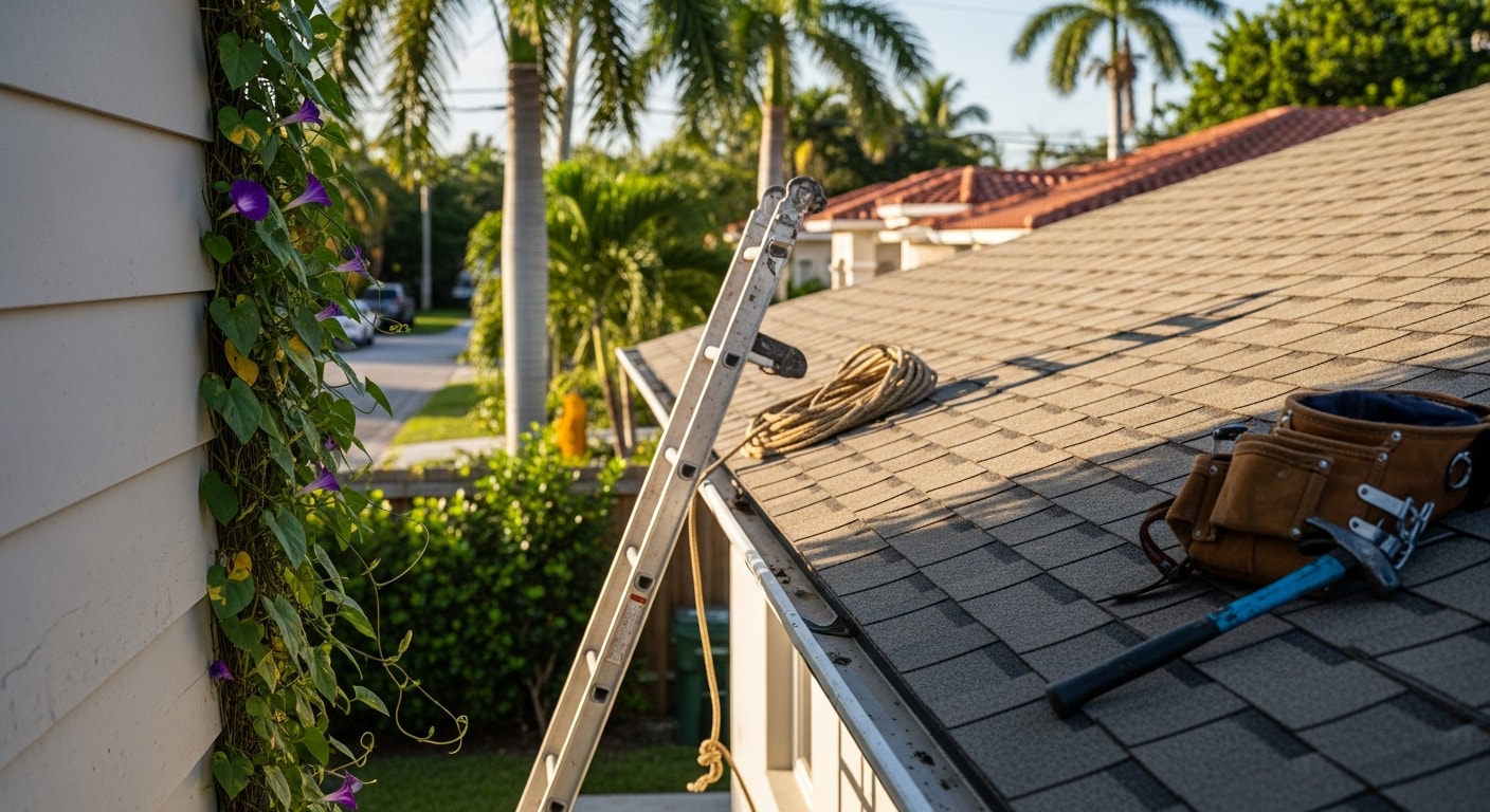 Professional roofing contractor installing new roof system